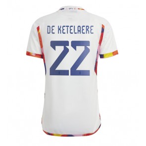 Belgia Charles De Ketelaere #22 Koszulka Wyjazdowych MŚ 2022 Krótki Rękaw
